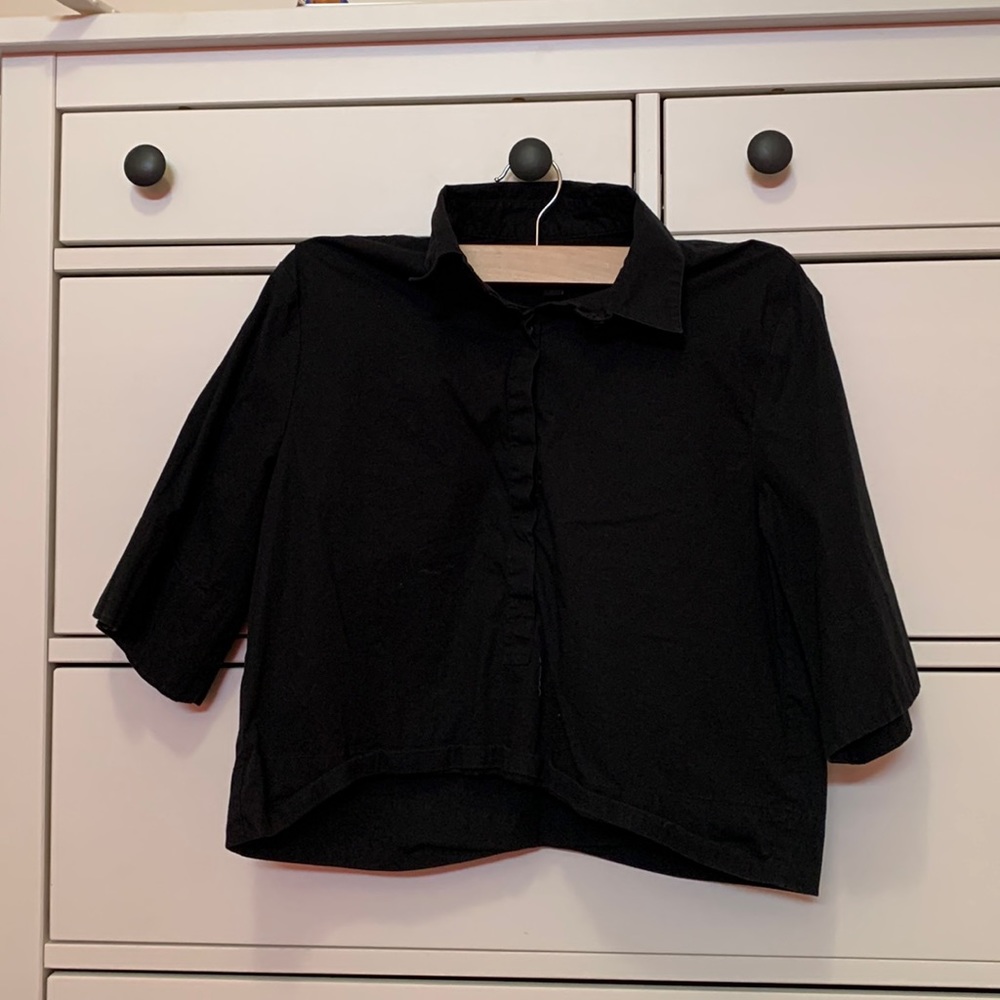 Banana Republic Crop Top Button Up